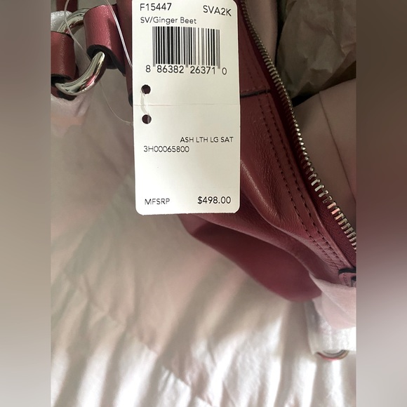 🔥 NWT Coach Ashley Leather Satchel In Ginger Beet - Picture 9 of 15